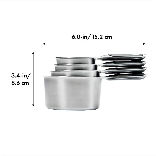 Good Grips 4 Piece Stainless Steel Measuring Cups with Magnetic Snaps