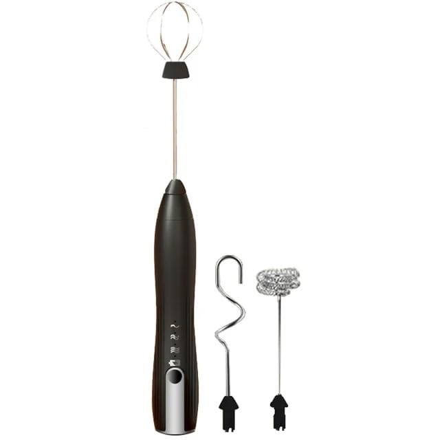 Electric Milk Frother USB Rechargeable Frothing Machine Blender Coffee Cream Drink Frothing Wand Handheld Egg Beater 3 Speeds
