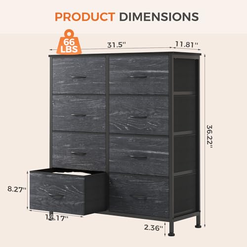 8 Drawer Fabric Dresser for Bedroom