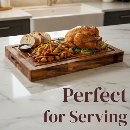 Premium Teak Wood Cutting Board 14×10 Inch