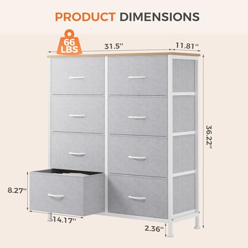 8 Drawer Fabric Dresser for Bedroom