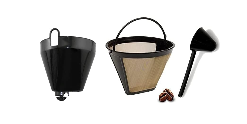 Filter Basket and Gold Tone Permanent filter Bundle W (3 Count)