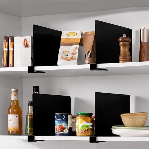 6 Black Shelf Dividers