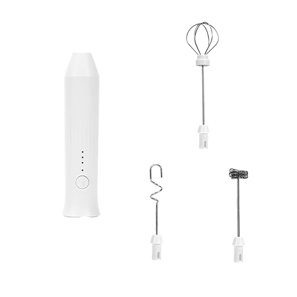 Milk Frother + Egg Beater Wireless 3 Speeds Mini Handheld Foam Maker Coffee Whisk Cooking Tools