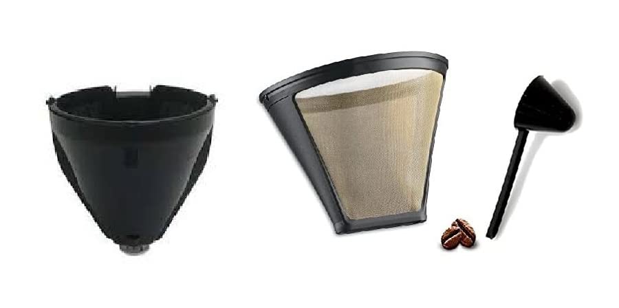 Filter Basket and Gold Tone Permanent filter Bundle W (3 Count)