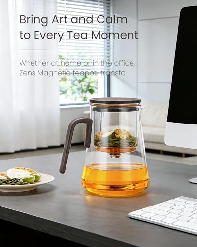 Magic Teapot with Infuser and Magnetic Lid for Loose Tea Maker