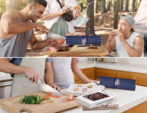 14pcs Chef Knife Set with Roll Bag (14 Count)