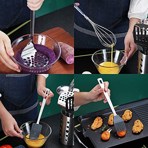 Stainless Steel Cooking Utensils Set (13 Count)