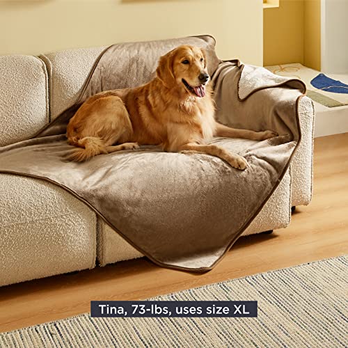 Waterproof Dog Blankets for Large Dogs Sherpa Fleece Throw