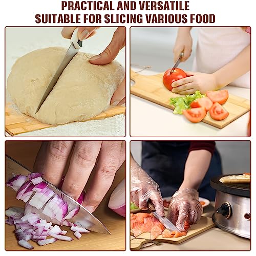 12 Packs Wooden Cutting Board Set with Handles Large Kitchen Serving Plain Chopping Board Bulk Gifts for Mom for Vegetables Meat Pizza Cheese Fruit Bread (12 Count)