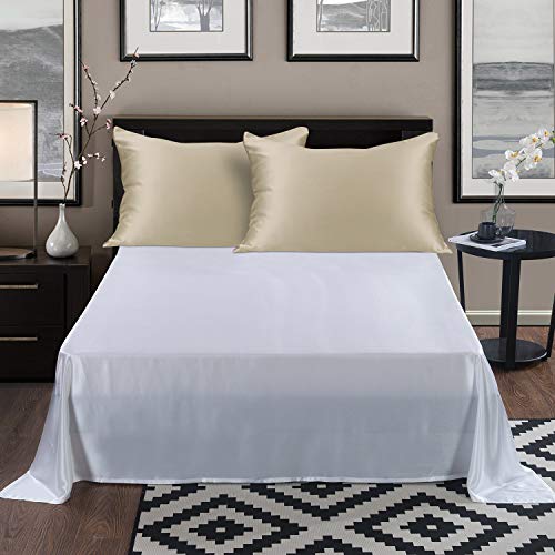 King Size Silk Pillowcase Random Color Silk Scrunchie Gift Set for Beauty Sleep