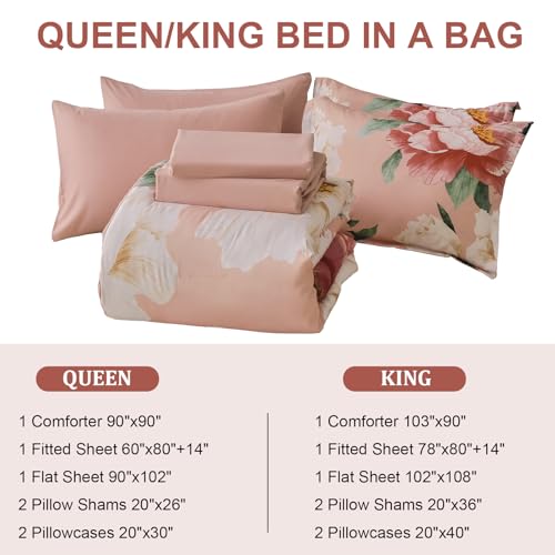 Coral Comforter Set Queen