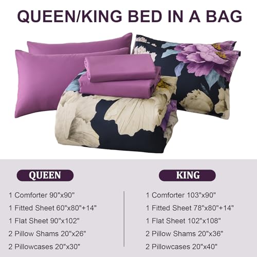 Dark Purple Comforter Set Queen