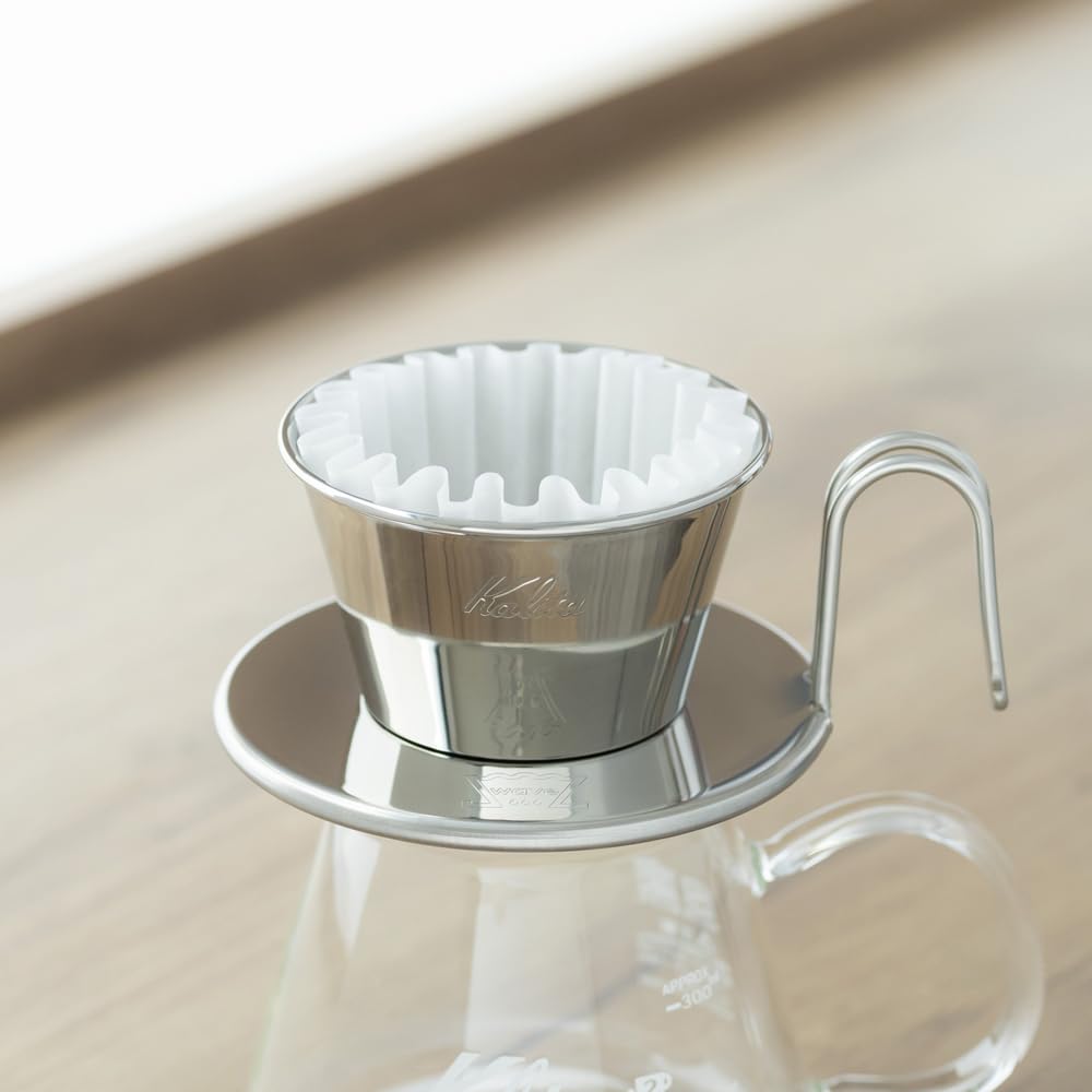 Carita WDS 155 Stainless Steel Coffee Dripper Wave Series Handmade by Tsubame Craftsmen Craftsmen