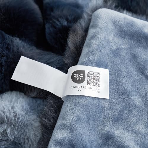 Faux Fur Throw Blanket for Couch
