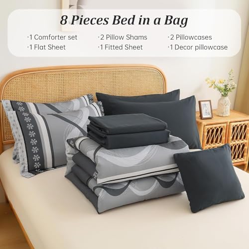 Grey Comforter Set Full Size