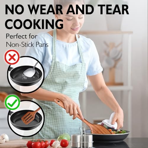 Wooden Spoons for Cooking 9 Pieces Set (9 Count)