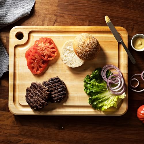 Prestige Series Rectangular Wooden Maple Cutting Board 18”x12”