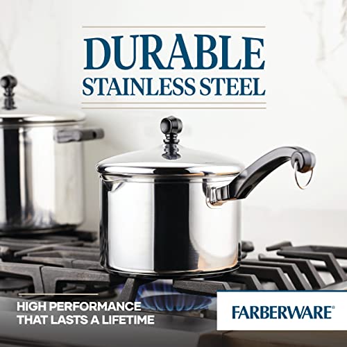 Classic Series Stainless Steel Straining Sauce Pan with Lid