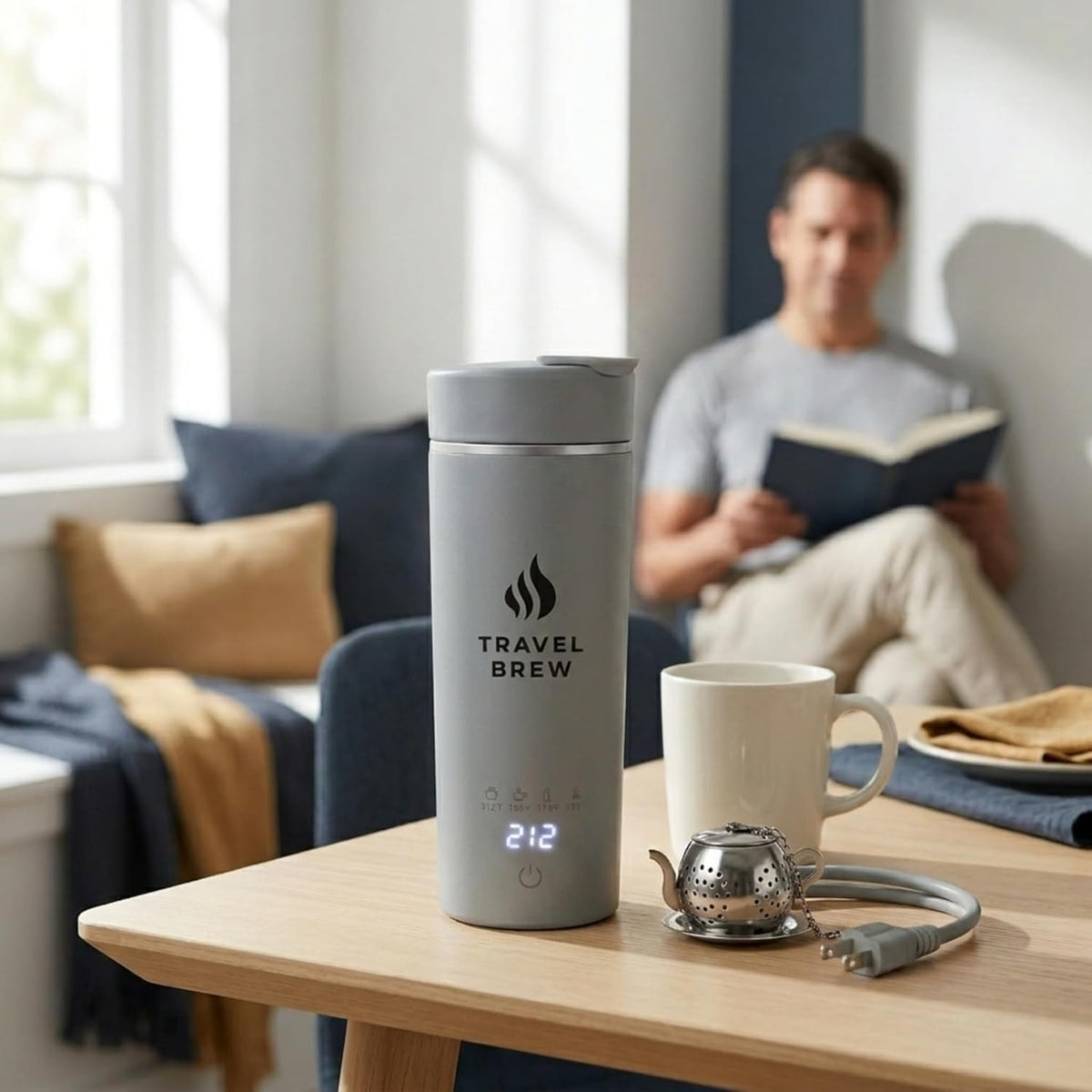 Portable Travel Kettle with Tea Infuser