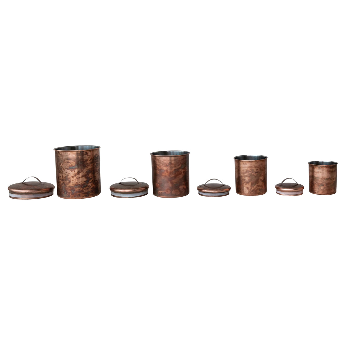 4 Piece Oxidized Stainless Steel Canister Set (4 Count)