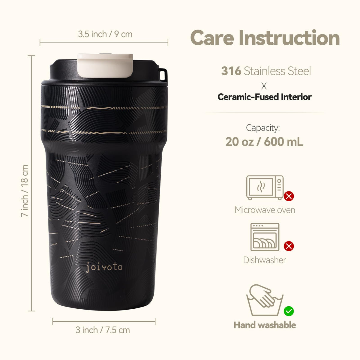 20oz Artic Ceramic Lined Coffee Tumbler