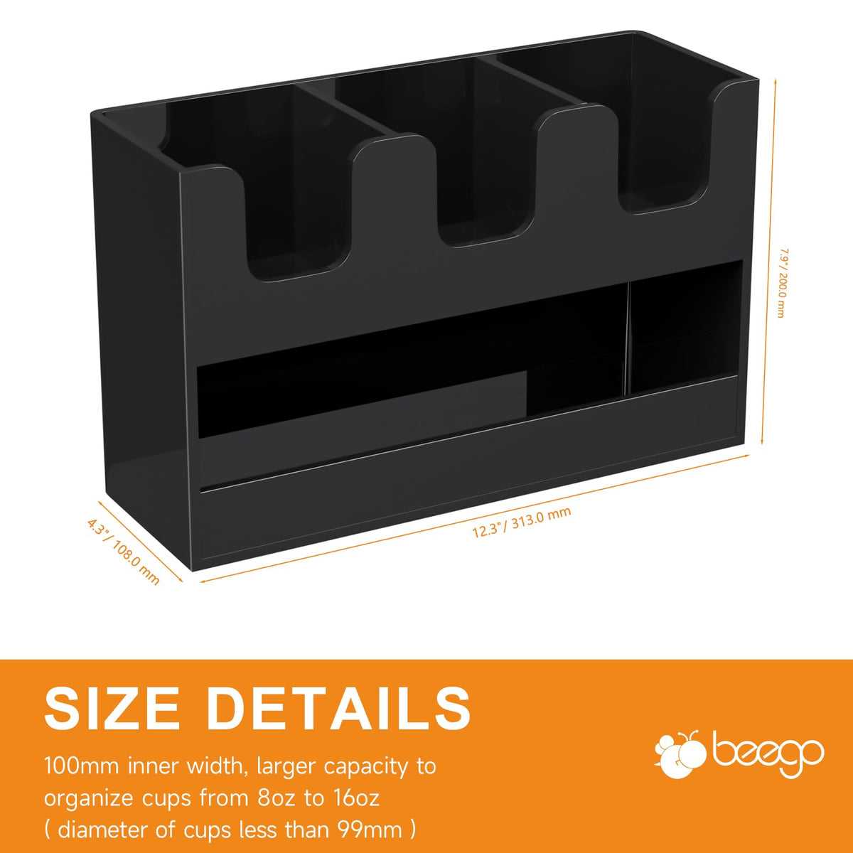 4 Compartment Cup Holder for Countertop
