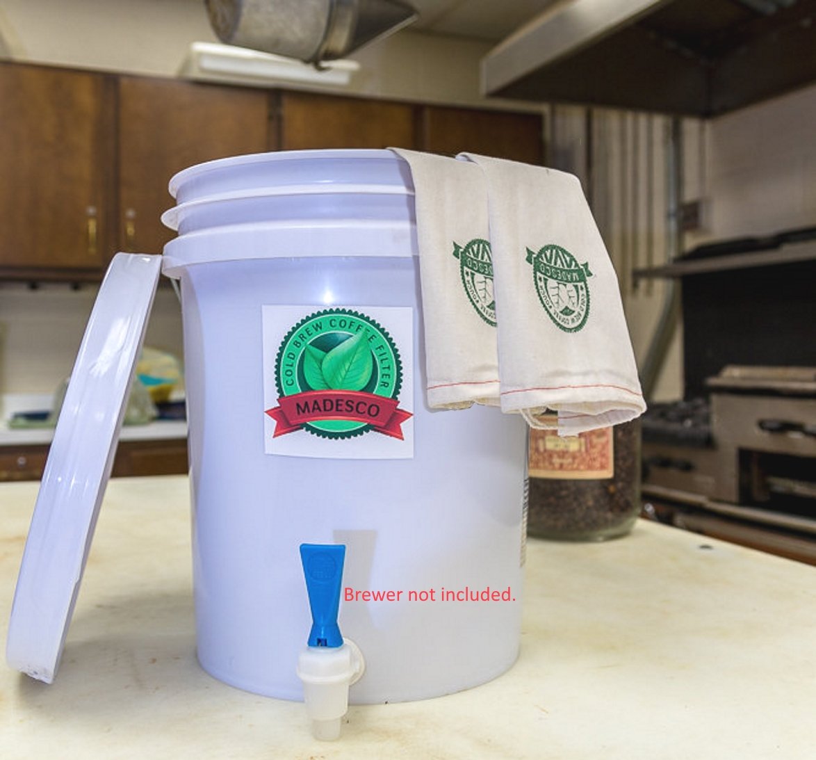 Madesco's LARGEST Commercial Cold Brew Coffee Filter "THE BIG DADDY" Restaurant Grade Cold Brew Coffee Filter