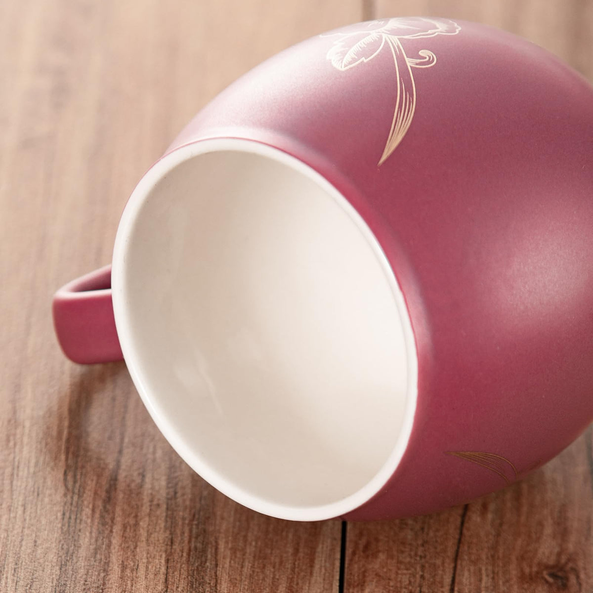 12 OZ Ceramic Mug with Lid & Tea Strainer