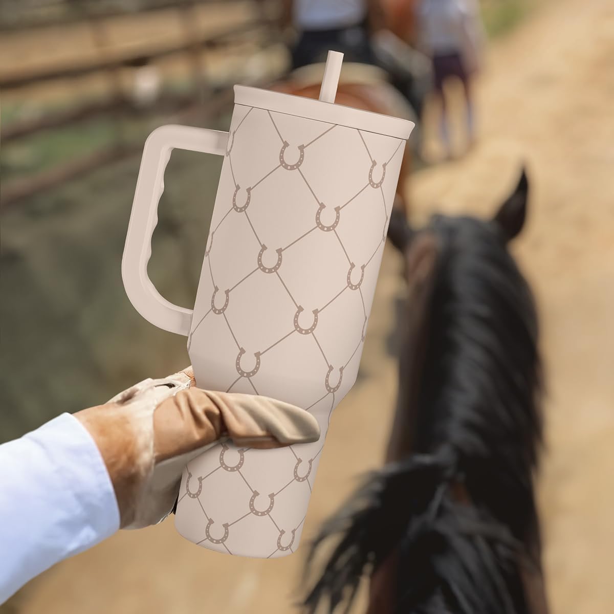 Horse Tumbler with Handle