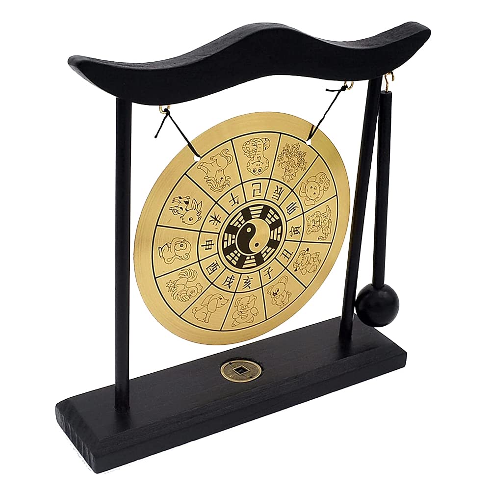 Brass Gong Desktop Zen Art Feng Shui Decor