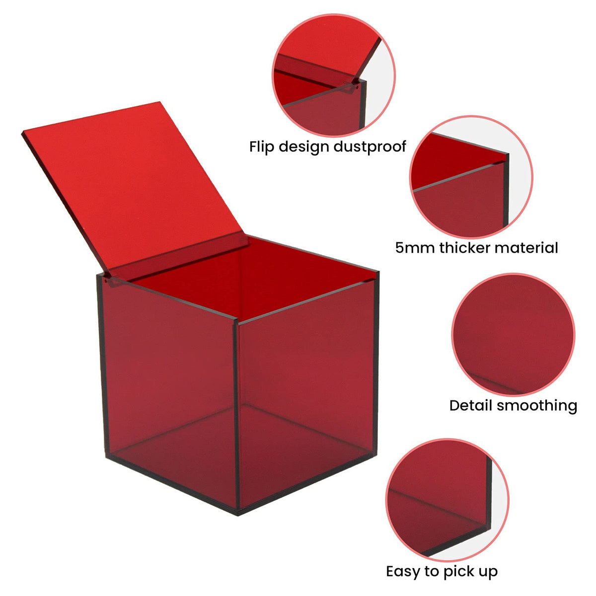 Coffee Capsule Storage Box Coffee Pod Holder Organizers Accessories Anti Dust Durable Clear Acrylic Box for House and Office Use