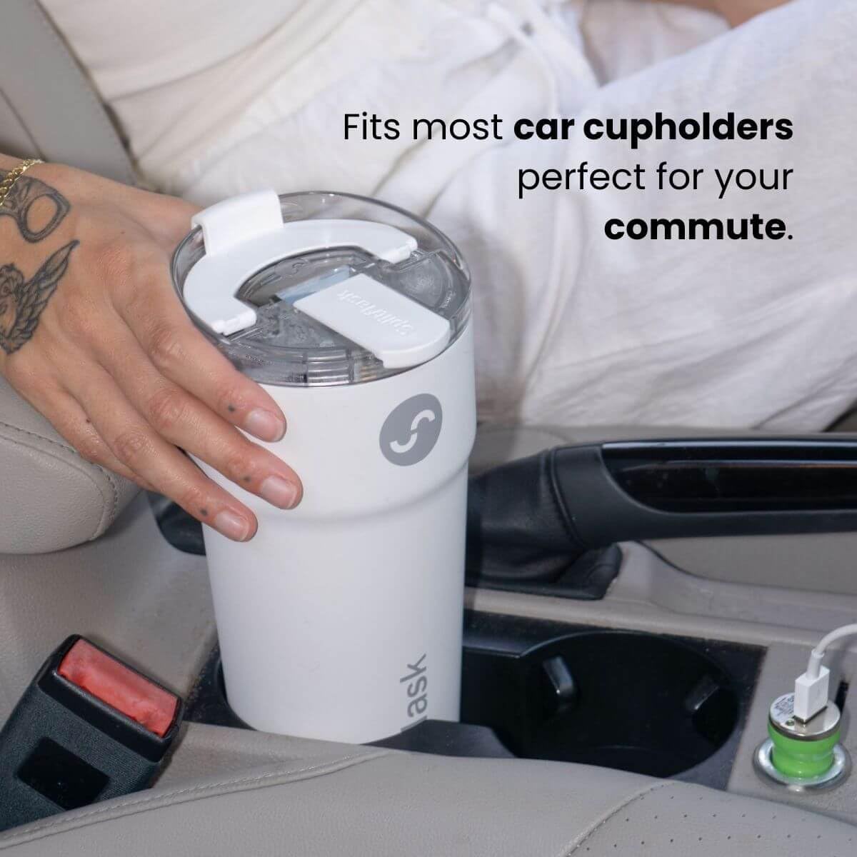 Stainless Steel Insulated Tumbler Cup with Straw & Sip Lid