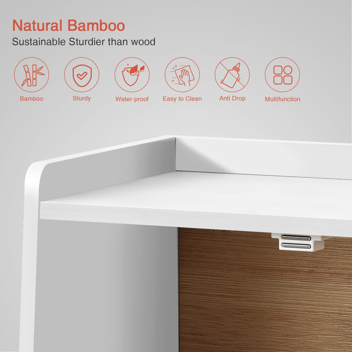 White Bread Box for Kitchen Countertop
