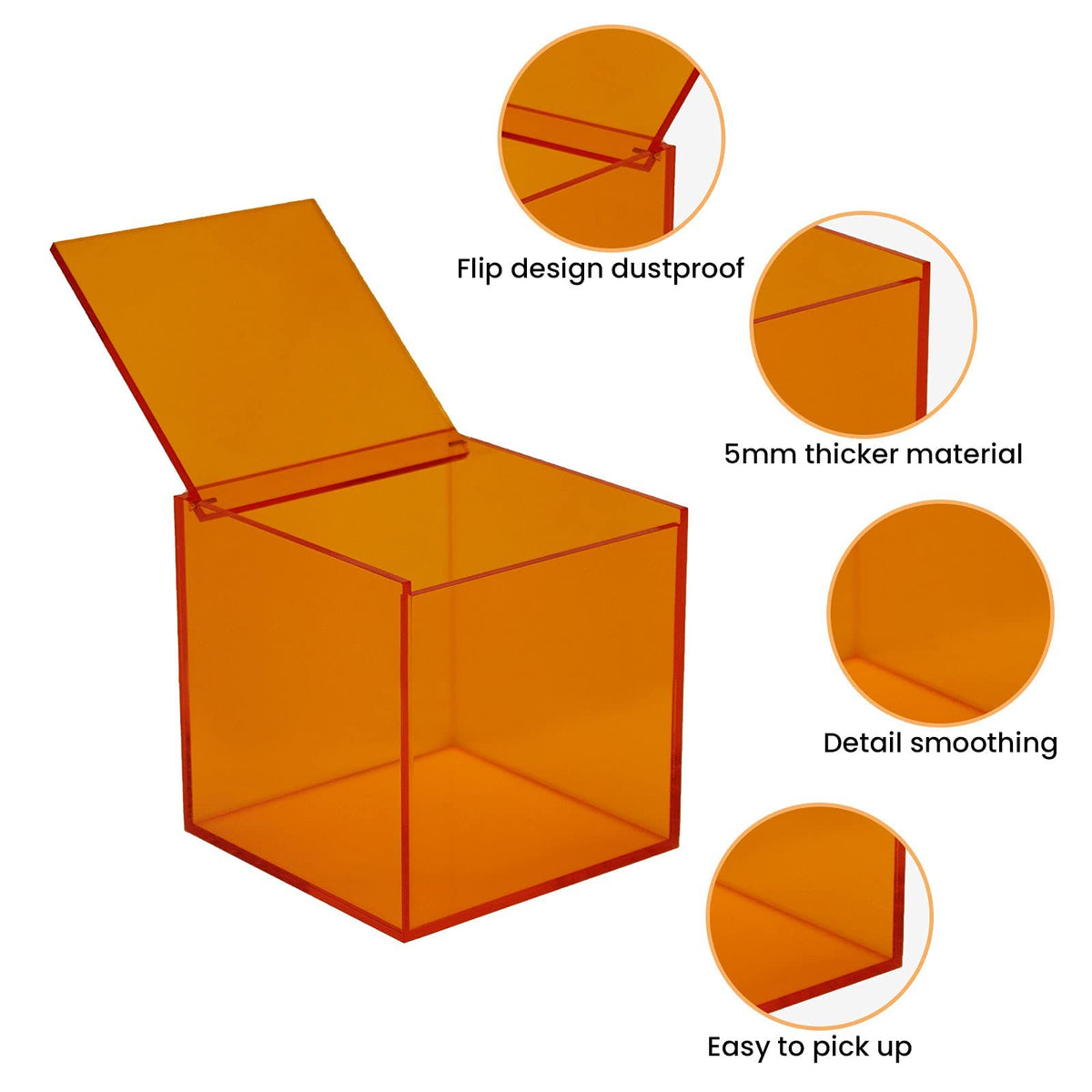 Coffee Capsule Storage Box Coffee Pod Holder Organizers Accessories Anti Dust Durable Clear Acrylic Box for House and Office Use