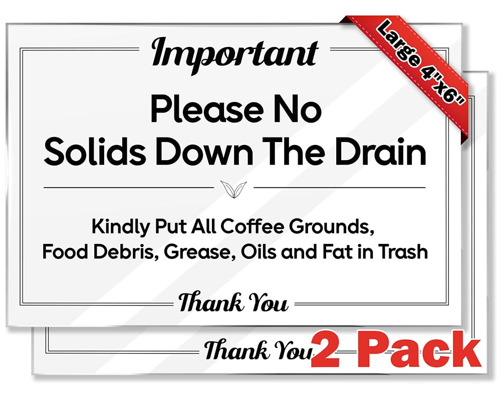 Please No Solids Down the Drain (2 Count)