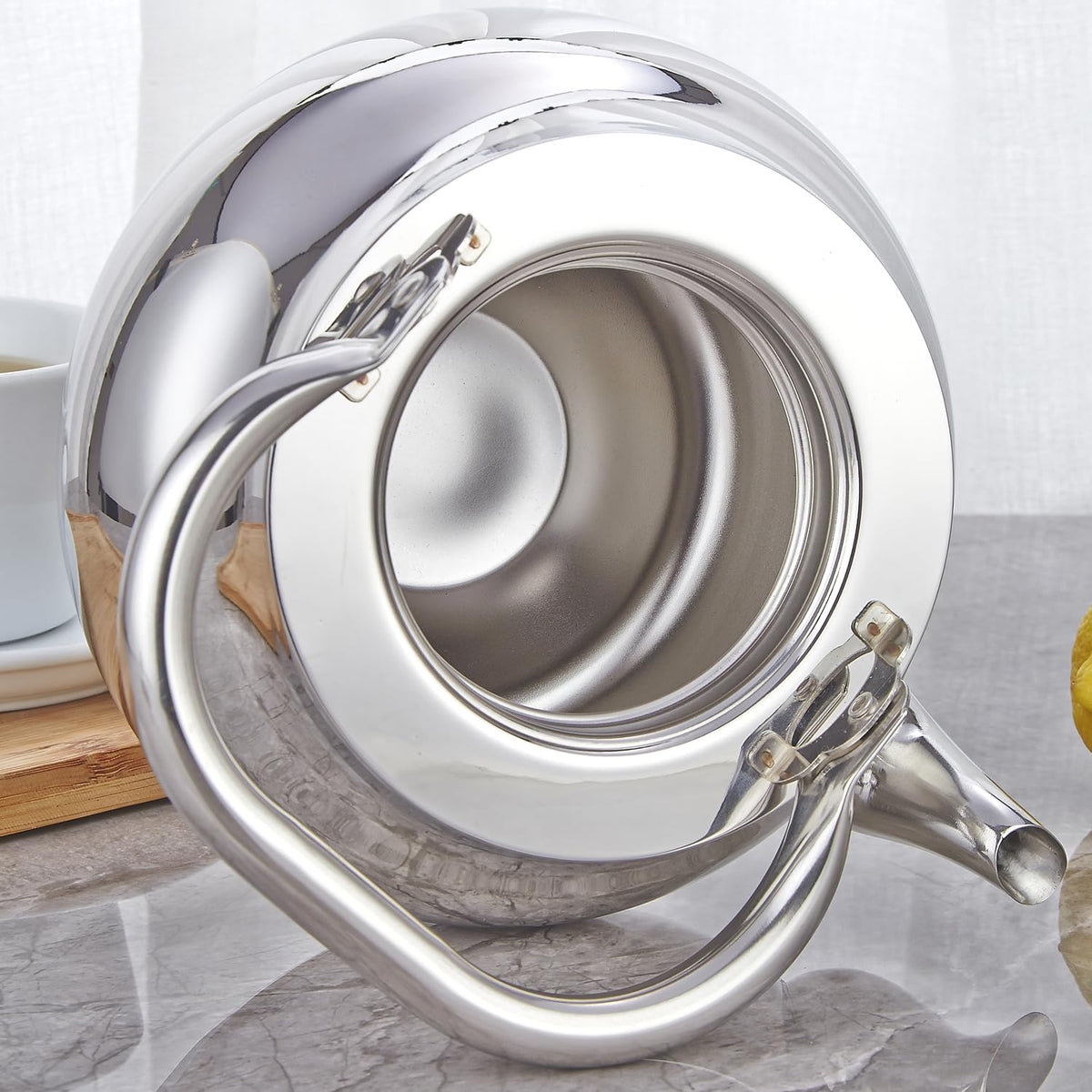 Stainless Steel Teapot With Removeable Infuser 71 oz