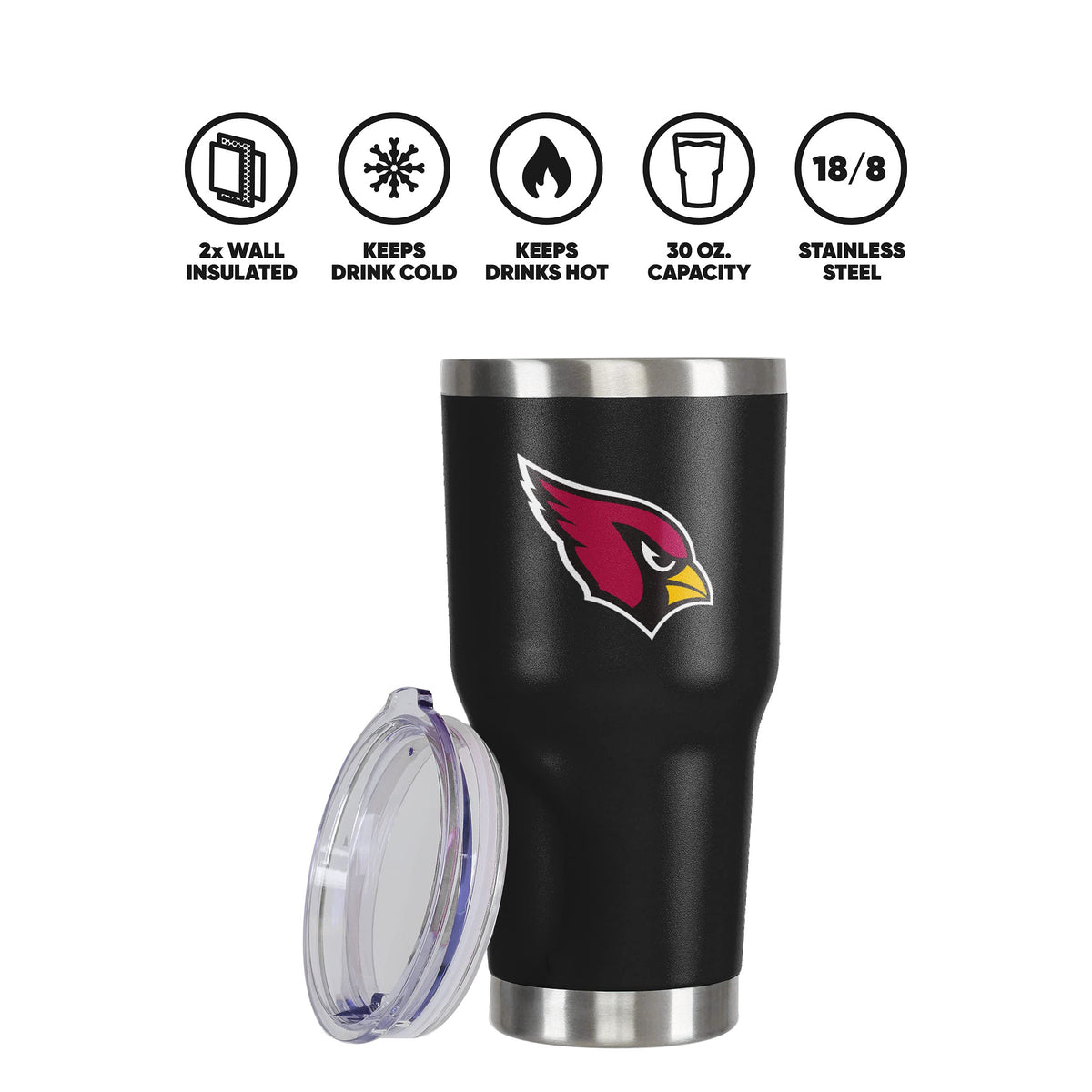 Arizona Cardinals NFL Team Logo 30 oz Tumbler