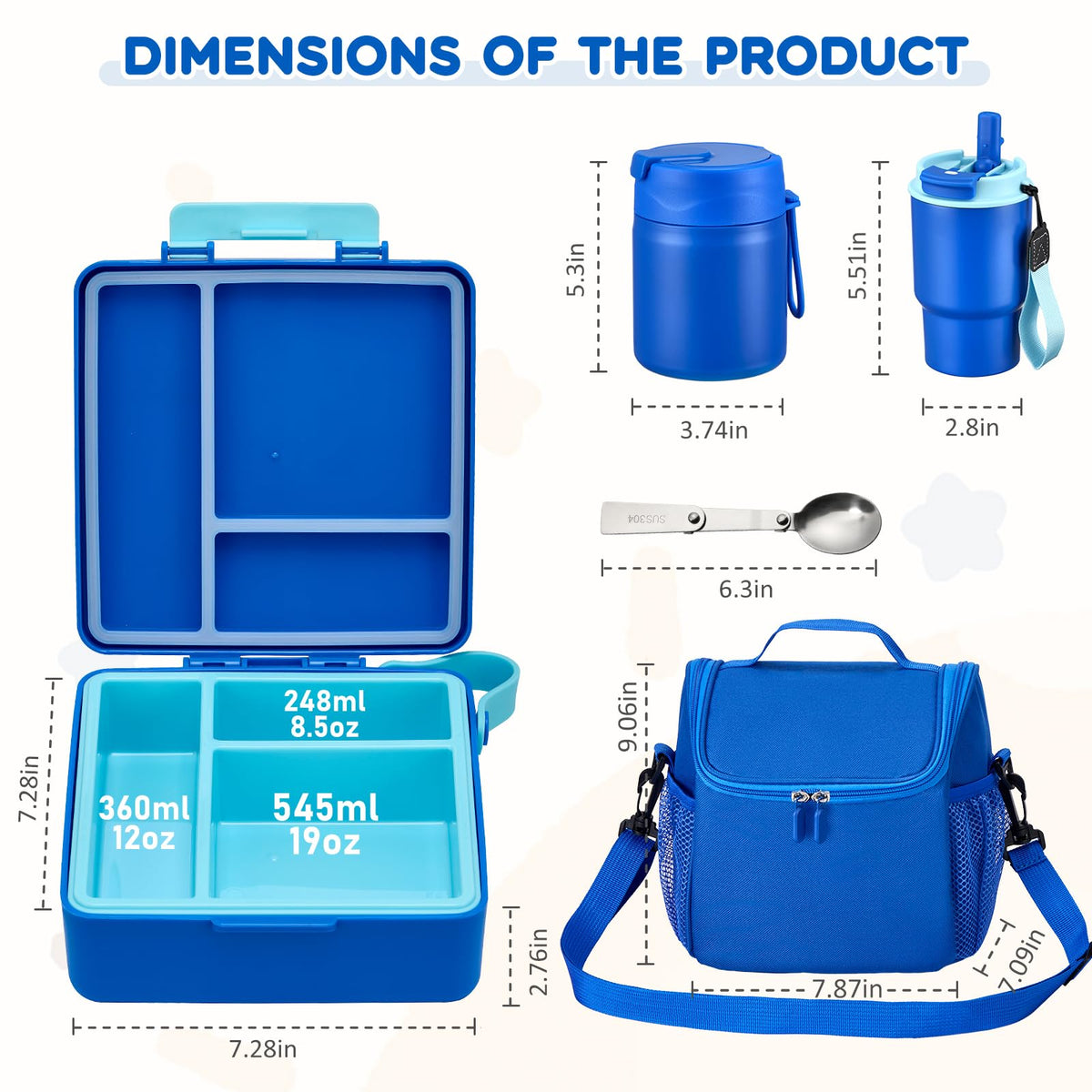 Lunch Box Set with Bento Box Container