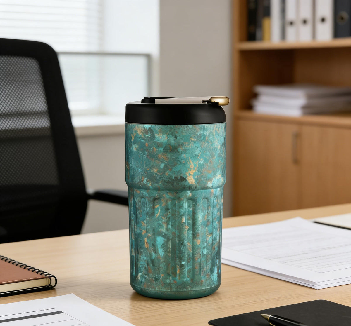 14.2oz Titanium Insulated Coffee Mug with Temperature Display