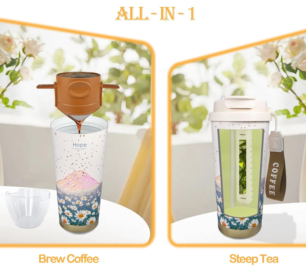 17oz Camping Coffee Makers with Ceramic Coating