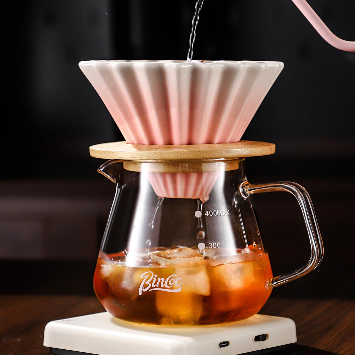 500ML Pour Over Coffee Maker Set with Filter Paper