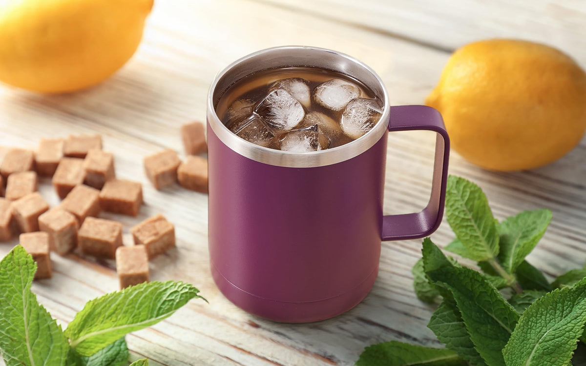 12oz Coffee Mug With Handle and Sliding Lid