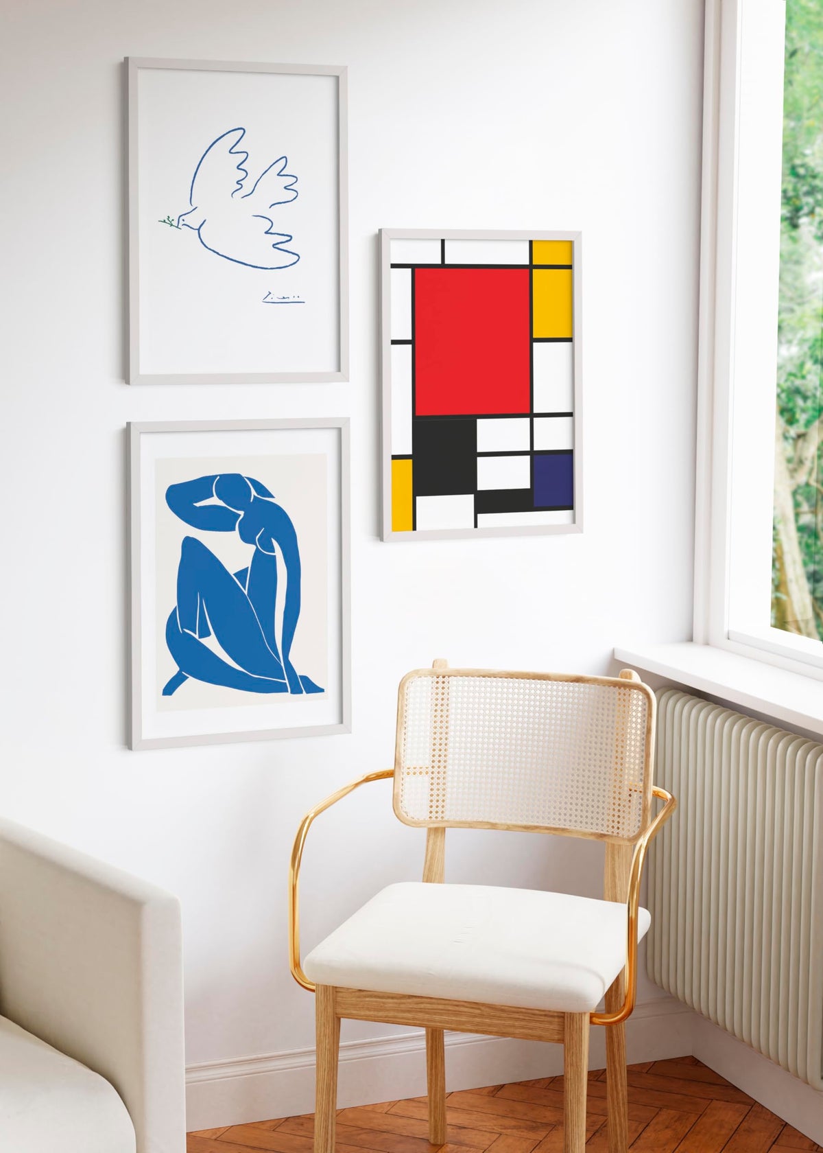 20x30 White Aluminum Frame Set of 3