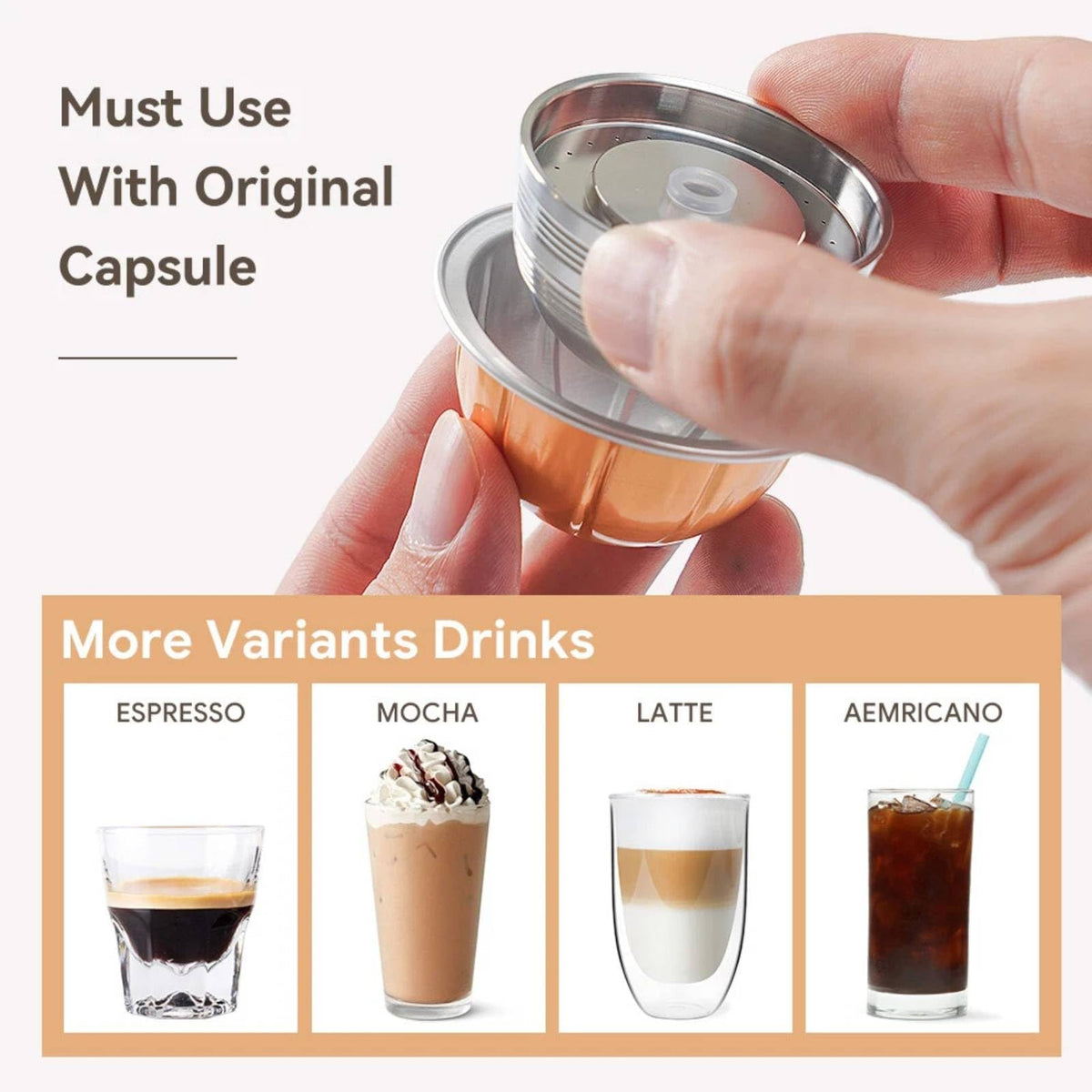 Reusable Vertuo Capsule 150ml for Nespresso Vertuoline Next