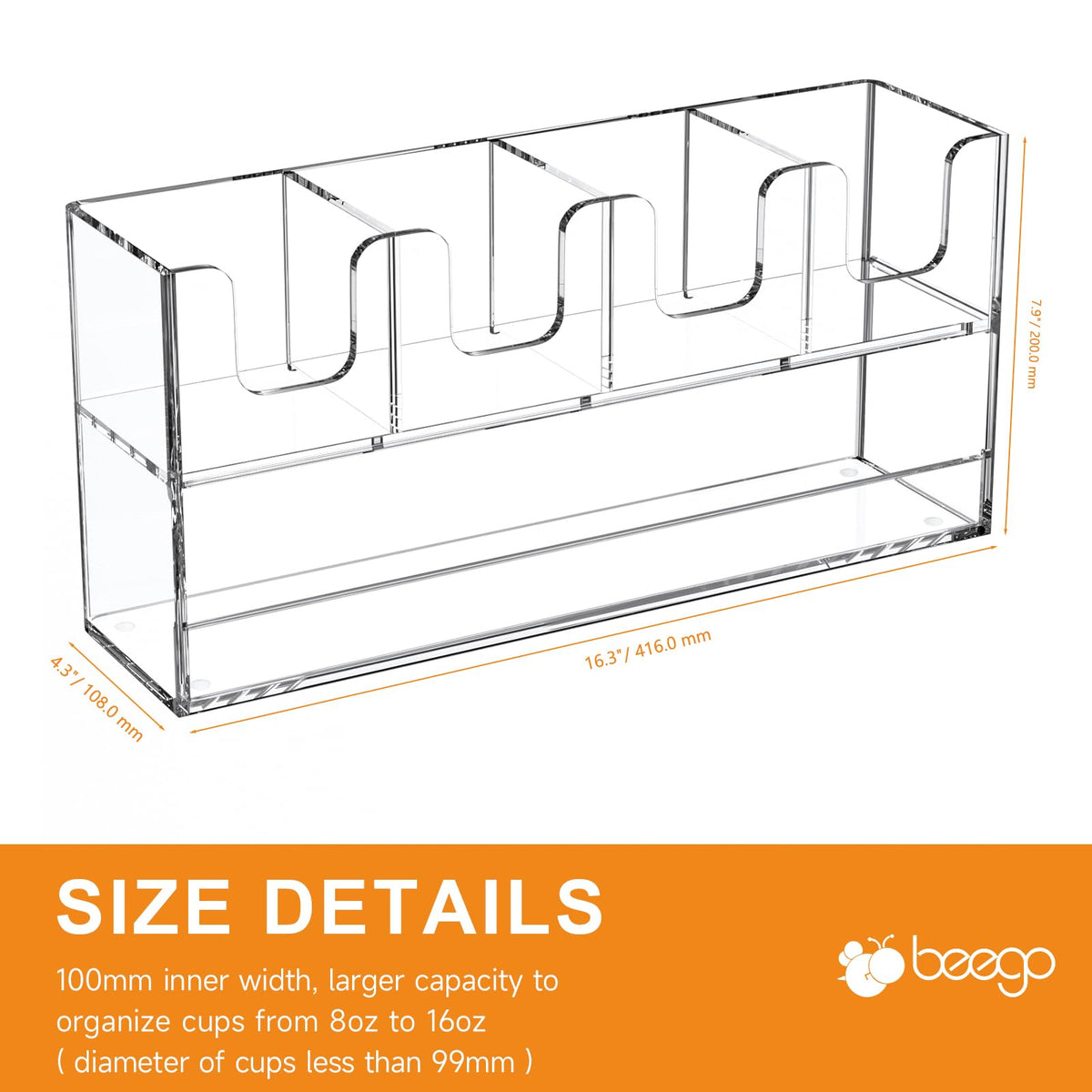 5 Compartment Cup Holder for Countertop