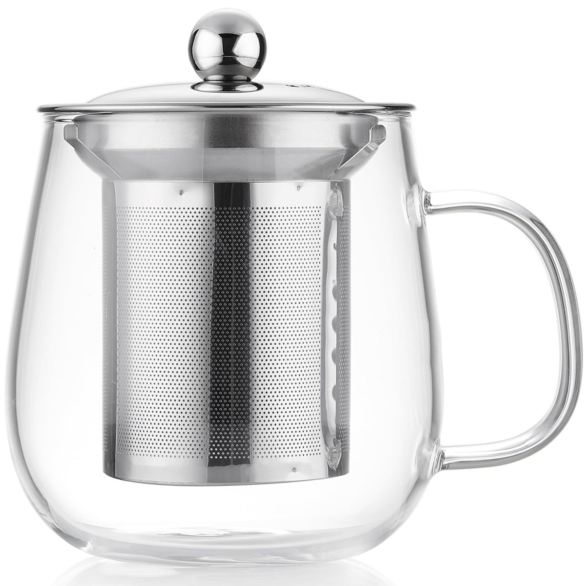 Glass Tea Cup with Infuser and Lid