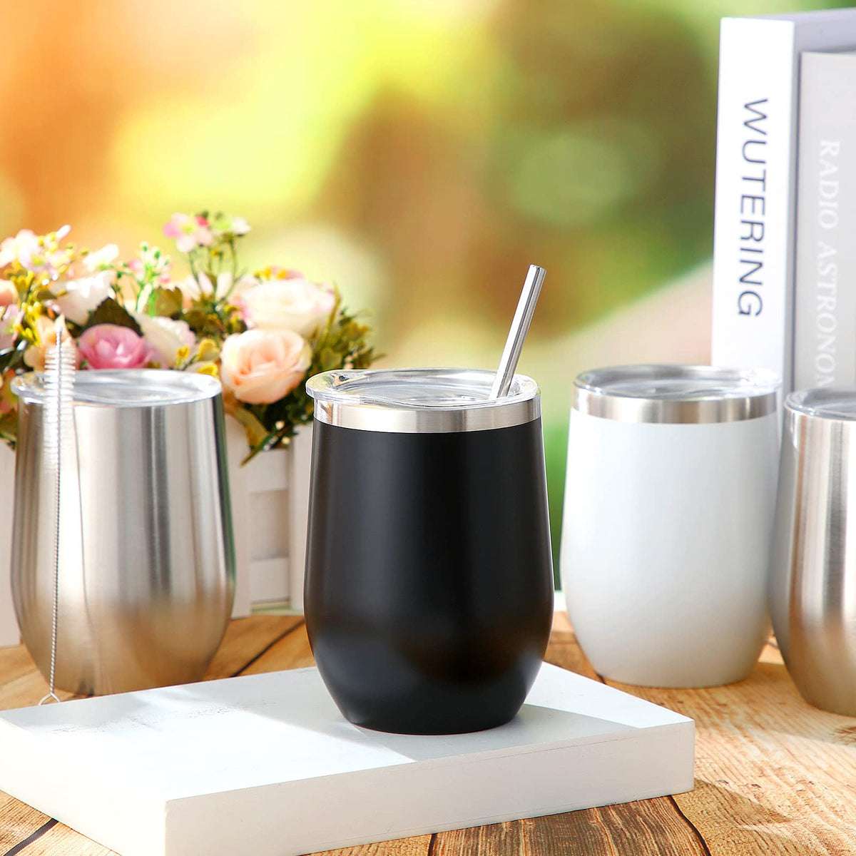 40 Pack Insulated Wine Tumblers Bulk 12oz