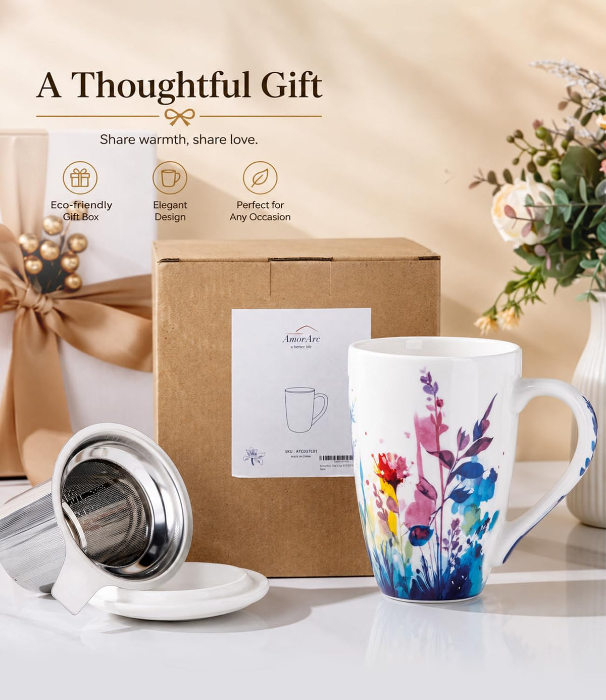 Tea Cup With Infuser and Lid