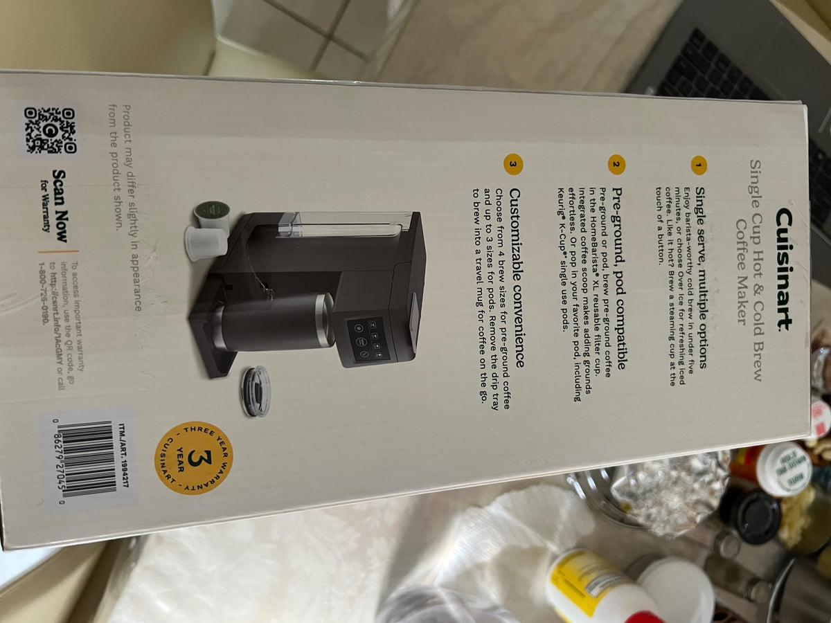 Single Cup Hot & Cold Brew Coffee Maker SS
